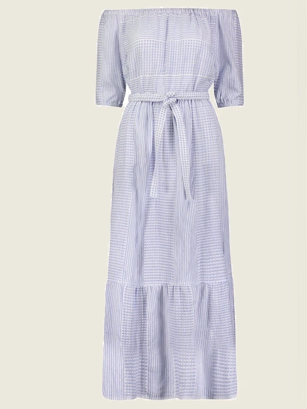 lemlem semira sky off shoulder dress NWOT